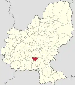 Localizare în cadrul Județului