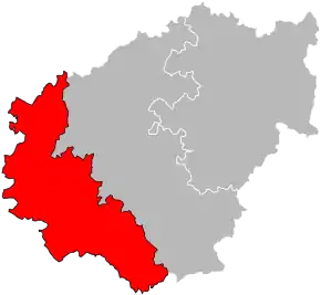 Arondismentul Brive-la-Gaillarde în cadrul departamentului Corrèze