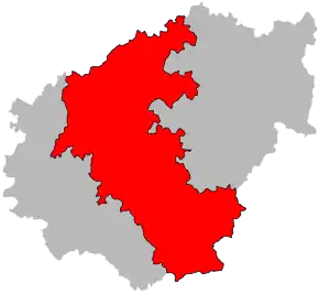 Arondismentul Tulle în cadrul departamentului Corrèze