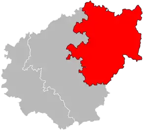 Arondismentul Ussel în cadrul departamentului Corrèze