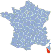 Poziția regiunii Corse-du-Sud