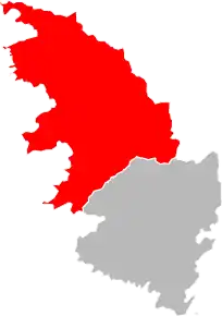 Arondismentul Ajaccio în cadrul departamentului Corse-du-Sud