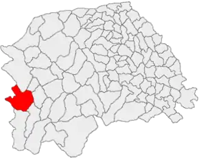 Amplasarea în cadrul județului