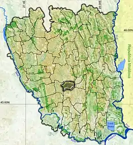 Amplasarea în cadrul județului



		
Poziția în cadrul României