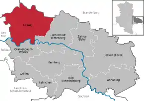 Poziția localității Coswig