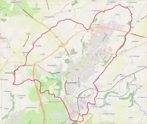 Poziția localității Coutances