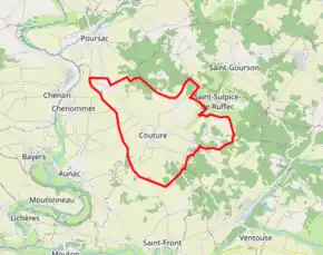 Poziția localității Couture