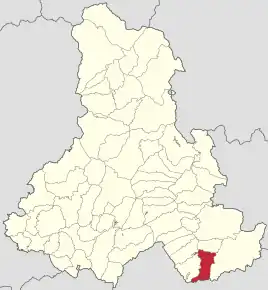 Localizare în cadrul județului