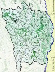 Amplasarea în cadrul județului