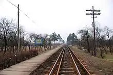 Linii ferate în stația Crăciunești, Maramureș