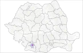 Poziția localității Zona metropolitană Craiova