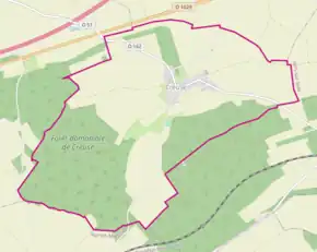 Poziția localității Creuse