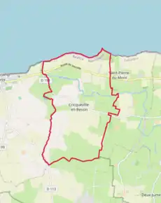 Poziția localității Cricqueville-en-Bessin