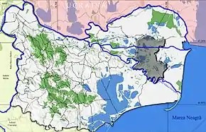 Amplasarea în cadrul județului