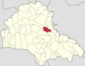 Localizare în cadrul județului