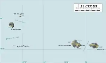 Map of the Crozet Islands