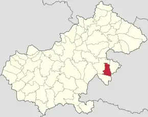 Localizare în cadrul județului