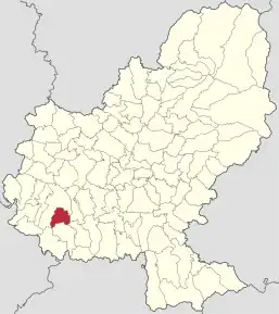 Localizare în cadrul județului