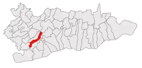 Amplasarea în cadrul județului