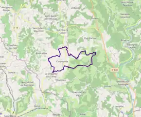 Poziția localității Curemonte