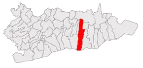 Amplasarea în cadrul județului