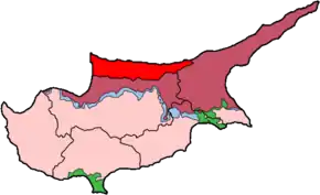 Poziția regiunii Districtul Kyrenia