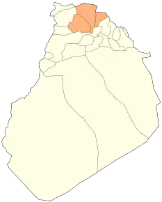 Localizarea districtului în cadrul provinciei
