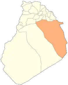 Localizarea comunei în cadrul provinciei