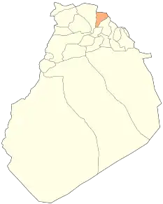 Localizarea comunei în cadrul provinciei