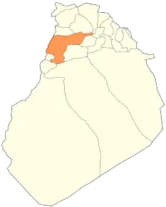 Localizarea comunei în cadrul provinciei