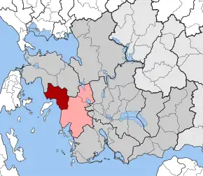 Poziția localității Alyzia