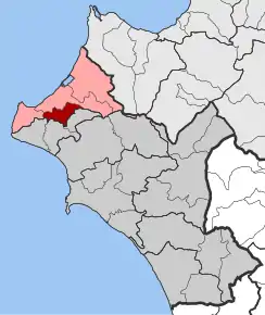 Poziția localității Andravida