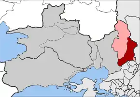 Poziția localității Ano Liosia