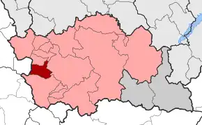 Poziția localității Avdella