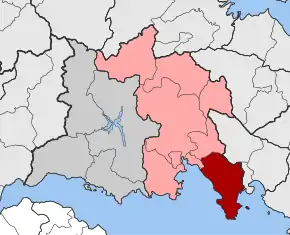 Poziția localității Desfina