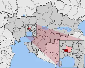 Poziția localității Eleftherio-Kordelio