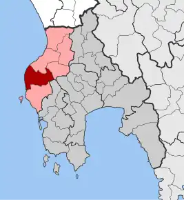 Poziția localității Filiatra