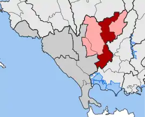 Poziția localității Filippiada