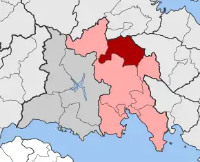 Poziția localității Gravia