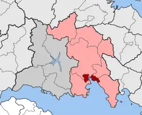 Poziția localității Itea