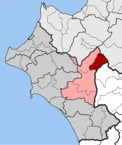 Poziția localității Lampeia