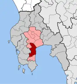 Poziția localității Petalidi