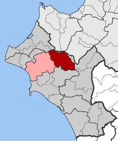 Poziția localității Pineia