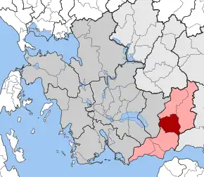 Poziția localității Pyllini