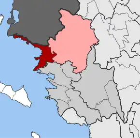 Poziția localității Sagiada