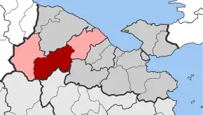 Poziția localității Stymfalia