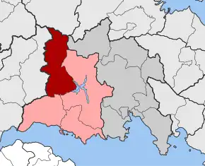 Poziția localității Vardousia