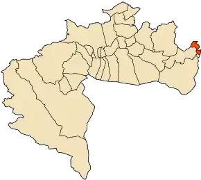 Localizarea comunei în cadrul provinciei