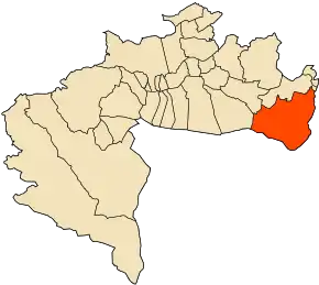 Localizarea comunei în cadrul provinciei