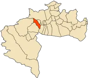 Localizarea comunei în cadrul provinciei